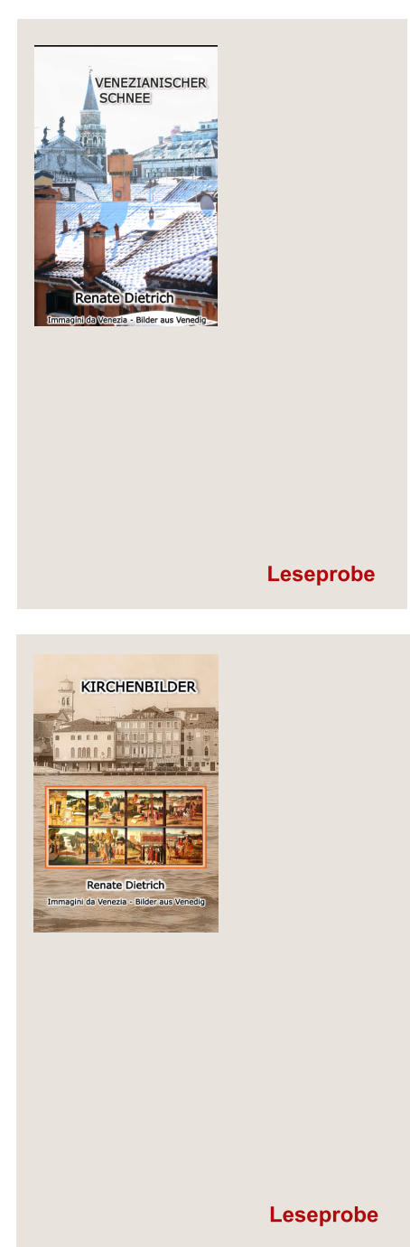Leseprobe Kirchenbilder VVenedig 1 Leseprobe  Venezianischer Schnee H Kirchenbilder H